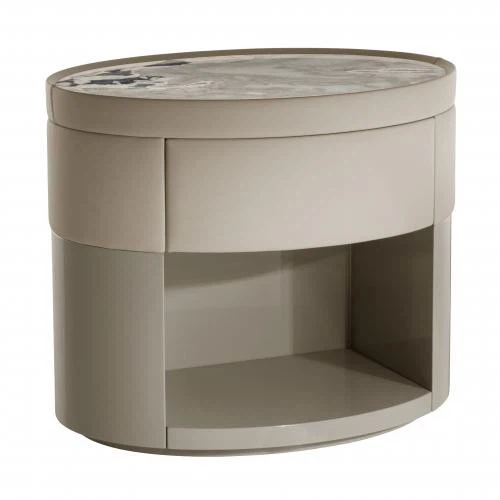 Cream Modern Nightstand